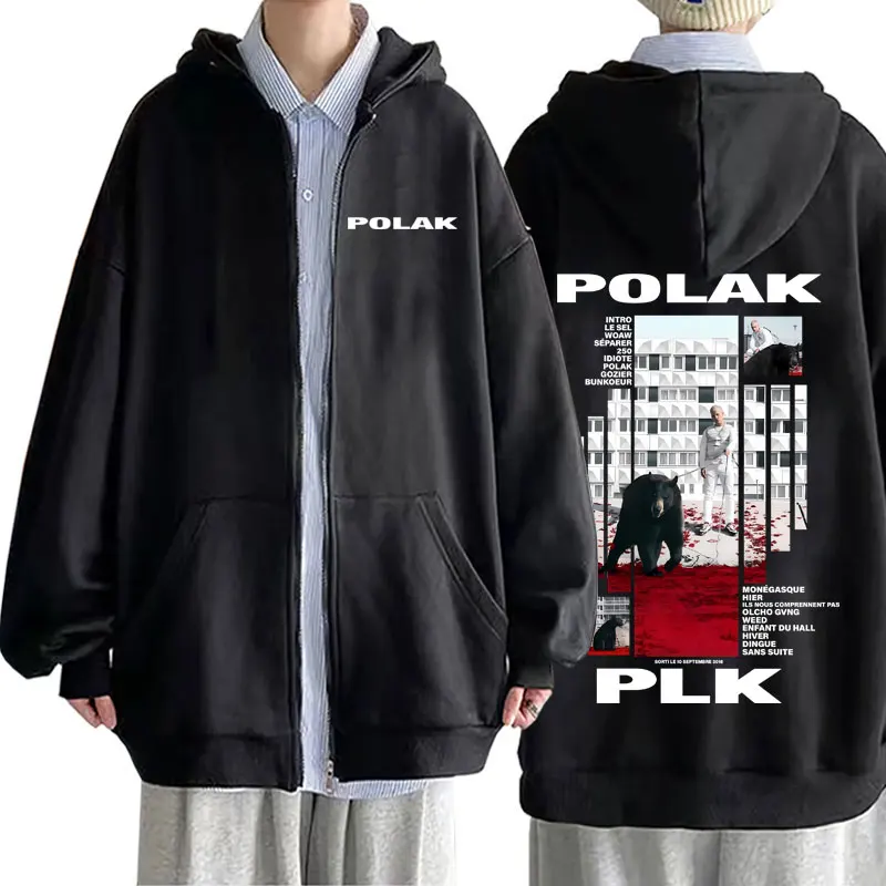 Mens Fashion Zip Up Hoodies - Sudadera con capucha y cremallera con