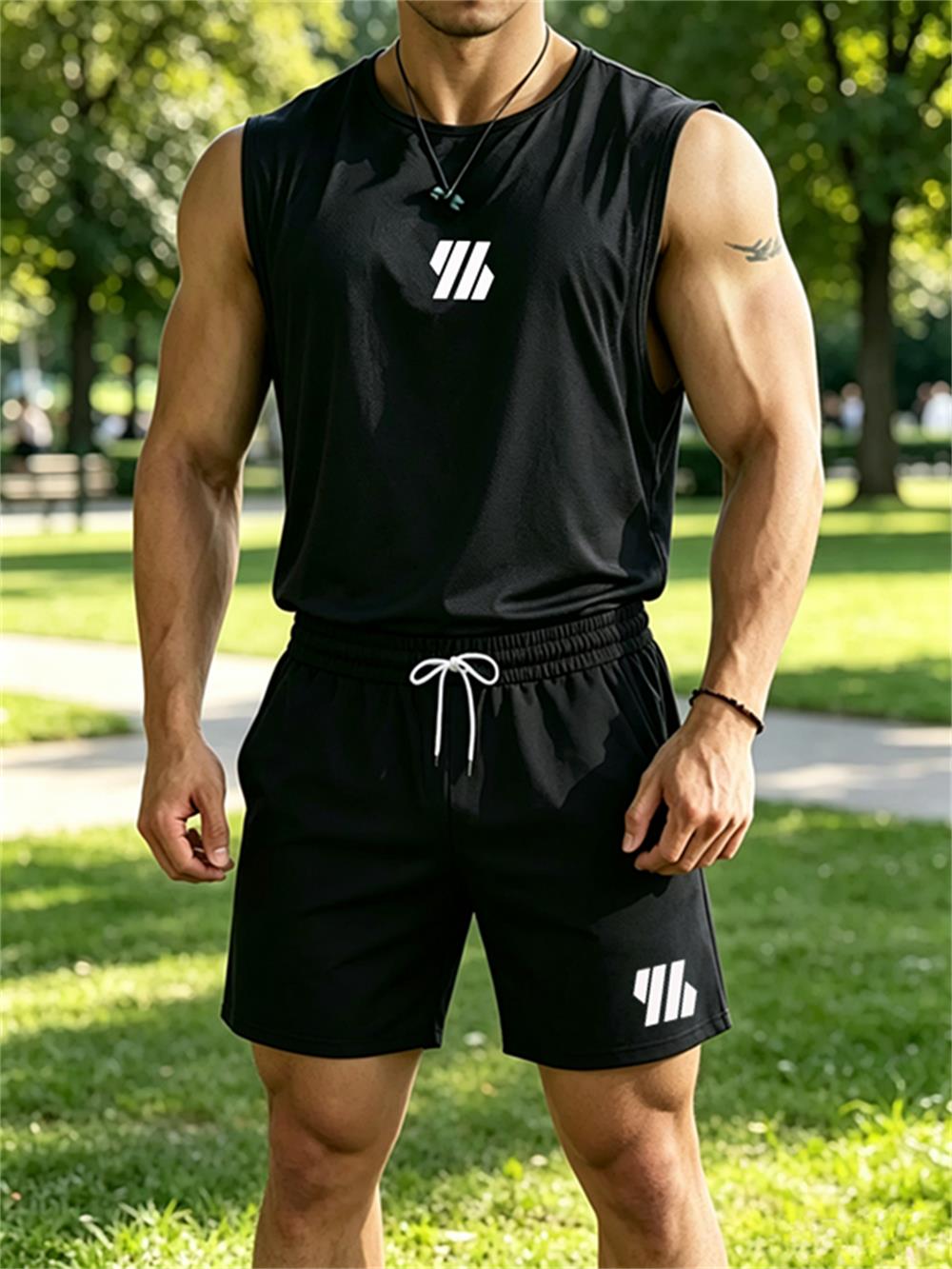 Mens Fashion Summer - Conjunto Deportivo de Dos Piezas para