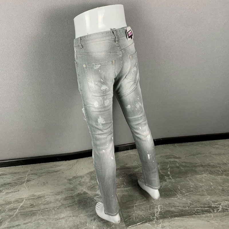 Men'S Fashion Grey Jeans - Nuevos y modernos vaqueros para hombre,