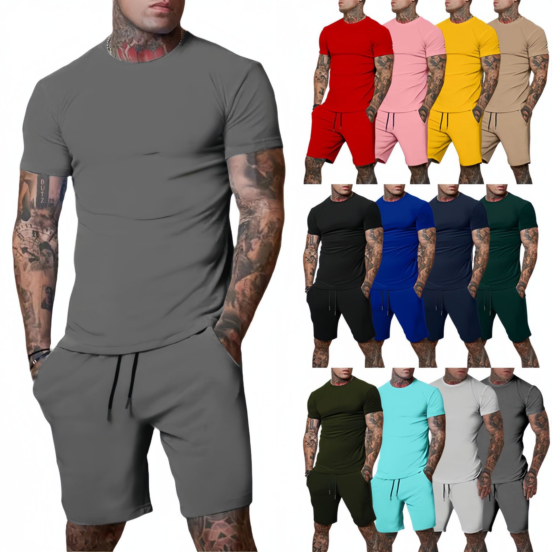 Men'S Fashion Videos - Conjunto Deportivo de Verano para Hombre,