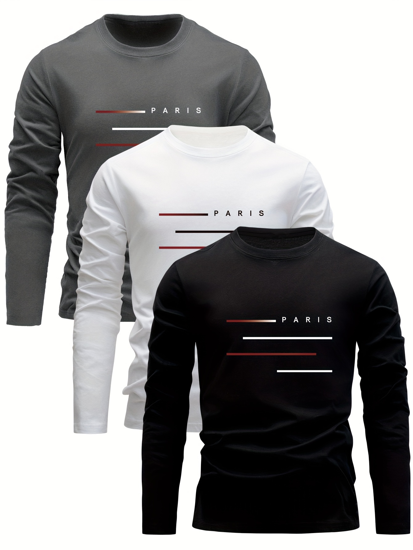 Men'S Fashion T Shirts - Camiseta de manga larga para hombre,