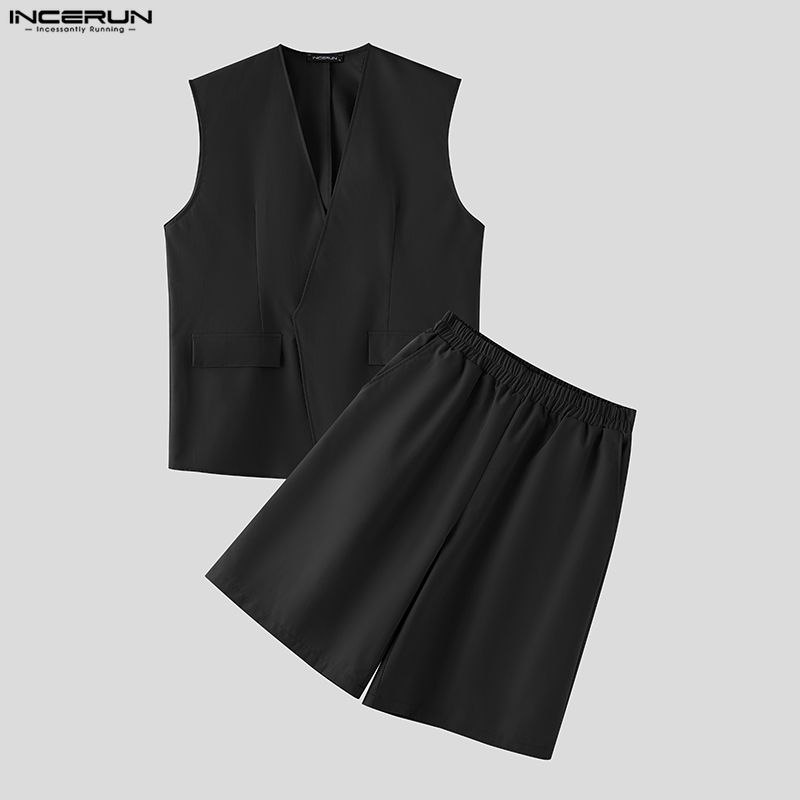 Mens Fashion Summer - Conjuntos INCERUN para Hombre, Chalecos sin