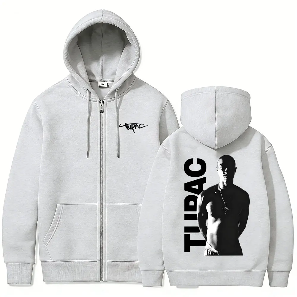 Mens Fashion Zip Up Hoodies - Sudadera con capucha y cremallera de