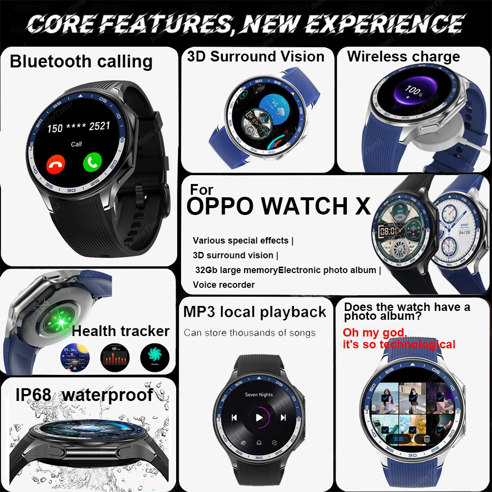 Reloj inteligente AMOLED 1,43  - Men'S Fashion X reseña y precio