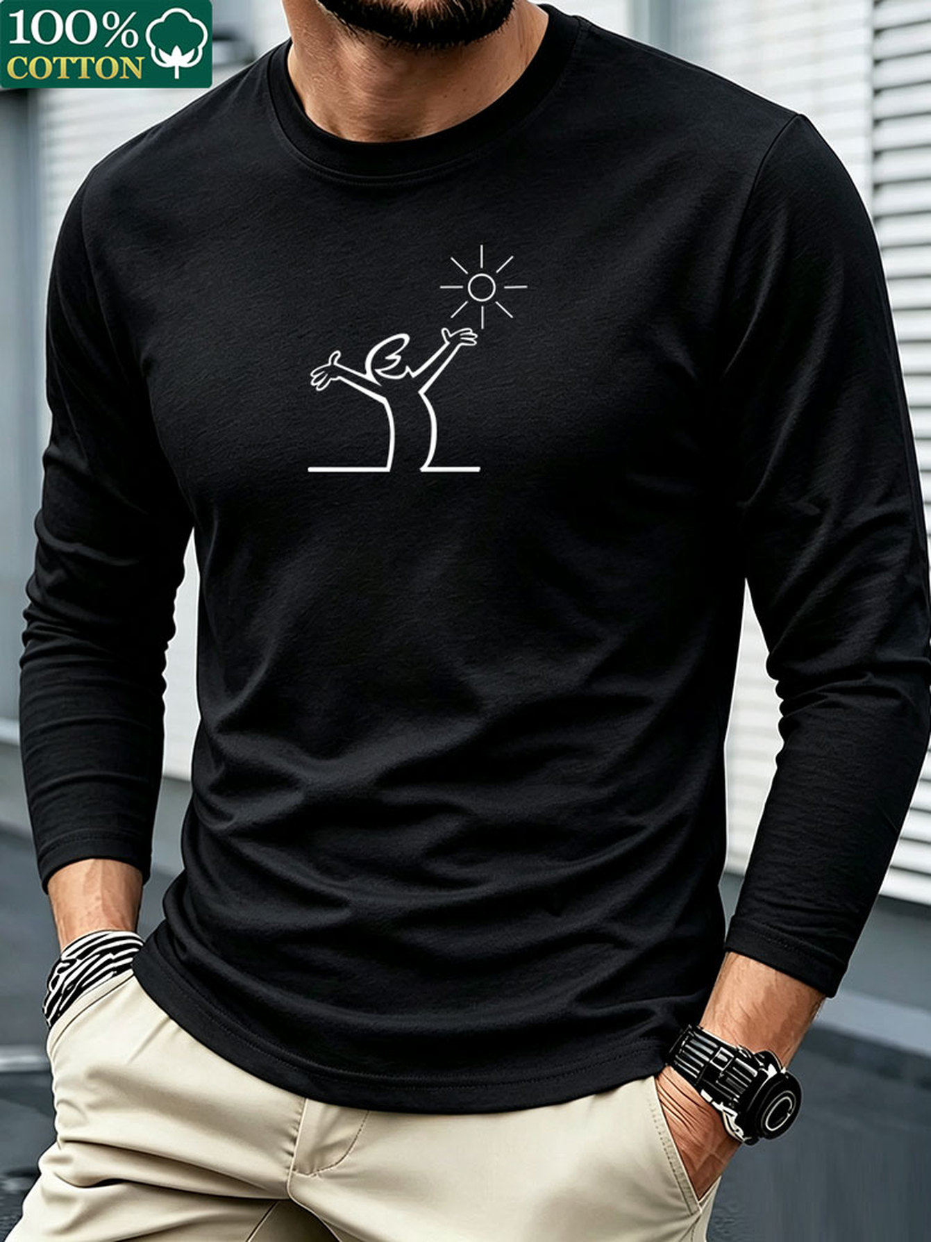 Camiseta de manga larga para h - Men'S Fashion T Shirts reseña y precio