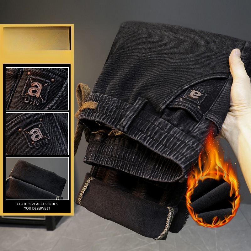 Pantalones de invierno para ho - Men'S Fashion Grey Jeans reseña y precio